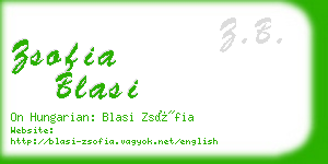 zsofia blasi business card